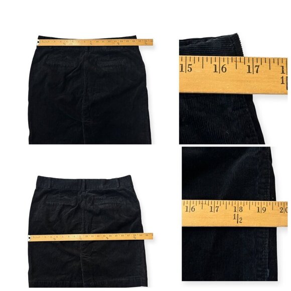J Crew Stretch Corduroy Skirt, Size 12P, Black - Picture 7 of 8
